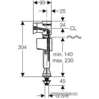 Впускной клапан Geberit 136.725.00.1