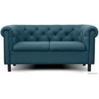 Диван Brioli Винчестер двухместный (J17/темно-синий)