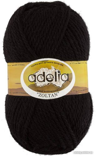 Пряжа для вязания Adelia Zoltan 100 г 115 м №177 (черный)