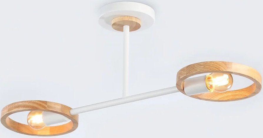 

Люстра средней высоты Ambrella light Traditional TR8243/2 WH/LWD (белый/светлое дерево)