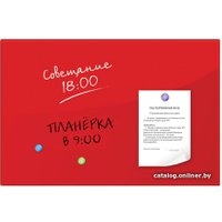 Магнитно-маркерная доска BRAUBERG стеклянная 40x60 см (красный)