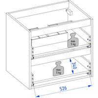 Lauter Тумба с умывальником Mia 60 + Optima 60.5 (графит)