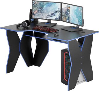 Геймерский стол MFMaster Форсаж-1 (черный/синий)