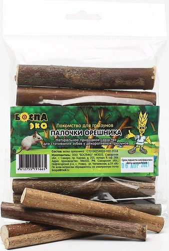 Лакомство для грызунов Боспа ЭКО Палочки орешника