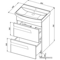  АВН Тумба под умывальник Ливорно 60 33.06