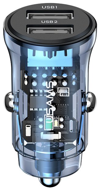 

Автомобильное зарядное Usams US-CC162 (синий)