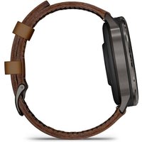 Умные часы Garmin Venu 4 45 мм (черный/коричневый кожаный)