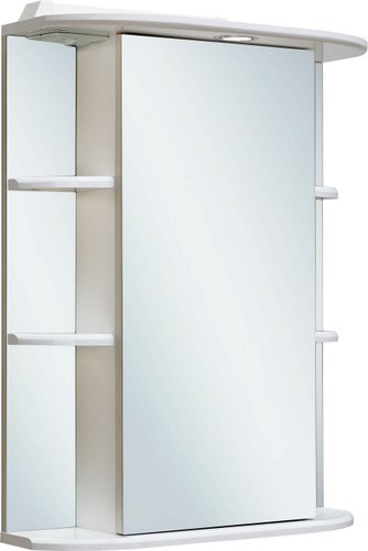 Runo Шкаф с зеркалом для ванной Гиро 60 правый