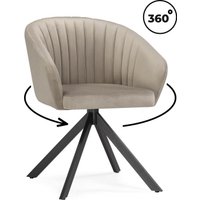 Стул с подлокотниками Notta Корсо крутящийся 583966 (бежевый/черный)
