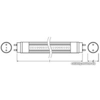 Светодиодная лампочка Osram ST8 V-0,6m - 9 SW 230V 4000K 750 Lm AC DE трубка