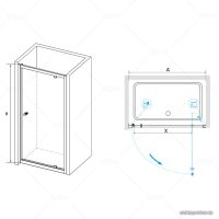 Душевая дверь RGW PA-05 Easy 04080500-11 100 (хром/прозрачное стекло)