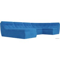 П-образный диван Лига диванов Холидей 101851 (голубой)