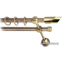 Карниз для штор Lm Decor Луна (антик, гладкая, 3м 16мм, 2 ряда)