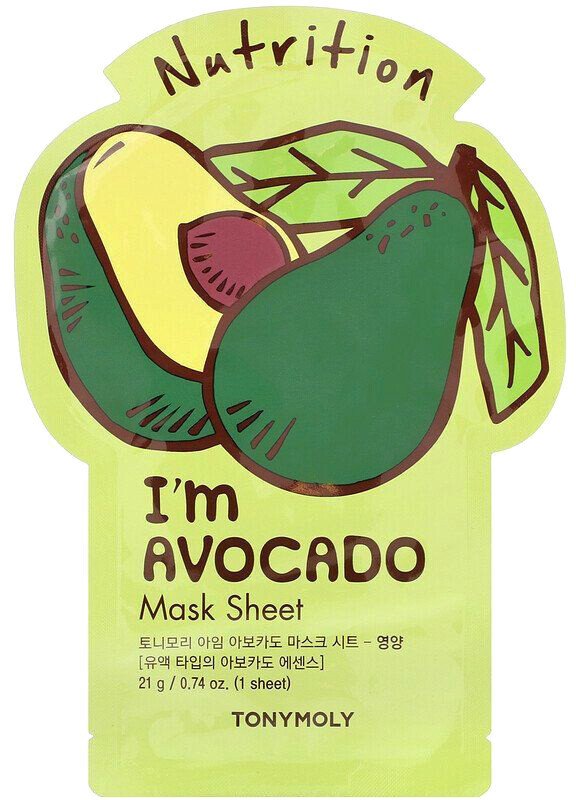 

Tony Moly Маска для лица тканевая I'm Avocado Mask Sheet 21 мл