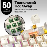 Клавиатура Cyberlynx ZA68 Beige Gray Yellow (TNT Yellow)