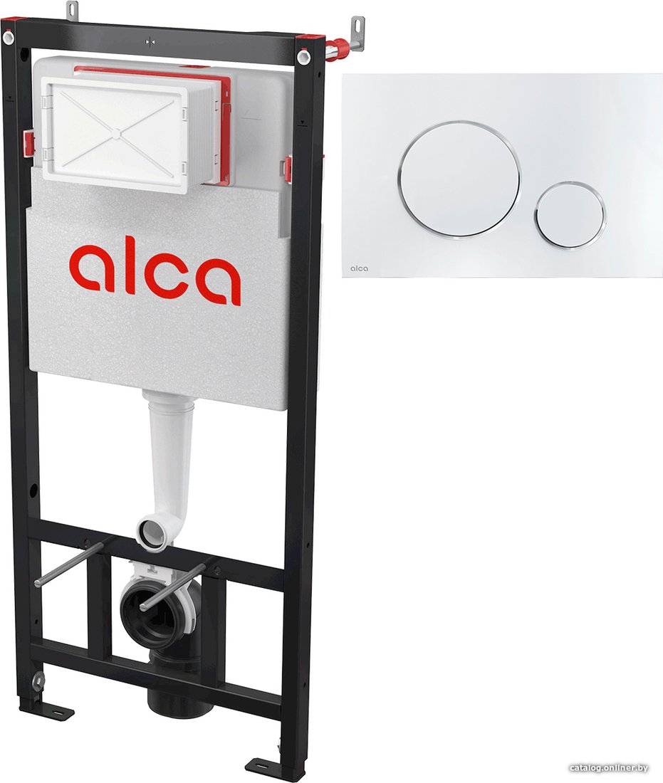 Инсталляция для унитаза Alcaplast AM101/1120 + кнопка M671 (хром глянец)