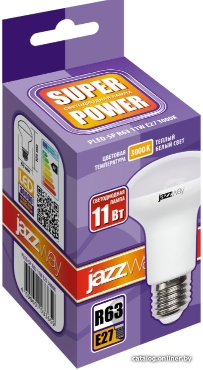

Светодиодная лампочка JAZZway PLED-SP R63 11w E27 3000K 1033659