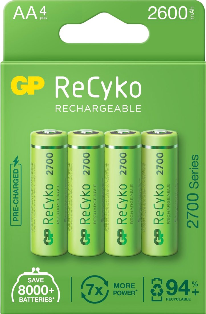 

Аккумулятор GP ReCyko AA 2600mAh 4шт.