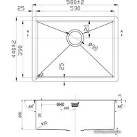 Кухонная мойка ZorG R-5844