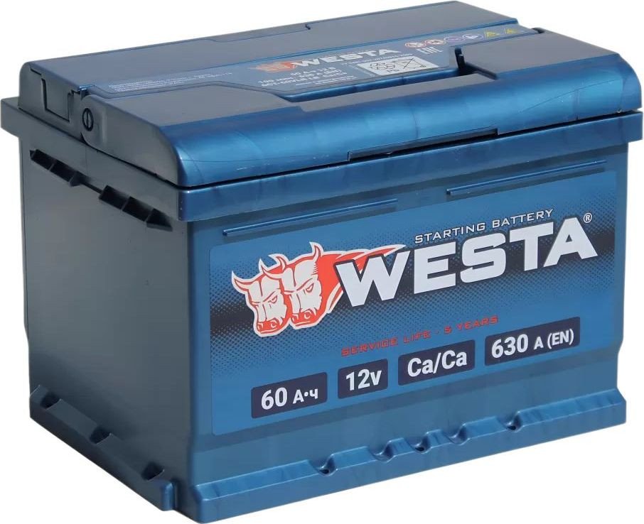 Автомобильный аккумулятор Westa 6СТ-60 VLR Euro низкий (60 А·ч)