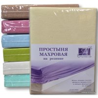 Простыня Альвитек Махровая на резинке 90x200x20 ПМР-КРЕМ-090 (кремовый)