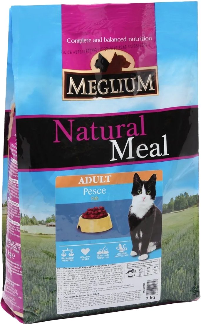 

Сухой корм для кошек Meglium Cat Adult Fish 3 кг
