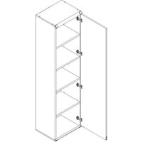 Шкаф-пенал Black Red White Индиана JREG 1d (дуб саттер)