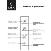 Четырёхдверный холодильник LEX LCD505WGID