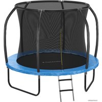 Батут GetActive Jump PRO 8FT с лестницей и внутренней сеткой (синий)