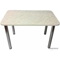 Кухонный стол Solt 100x60 (мрамор белый/ноги хром)