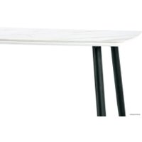 Кухонный стол Halmar Marco 120/70 (белый мрамор/черный)