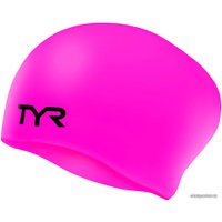 Шапочка для плавания TYR Long Hair Wrinkle-Free Silicone Cap LCSL/693 (розовый)