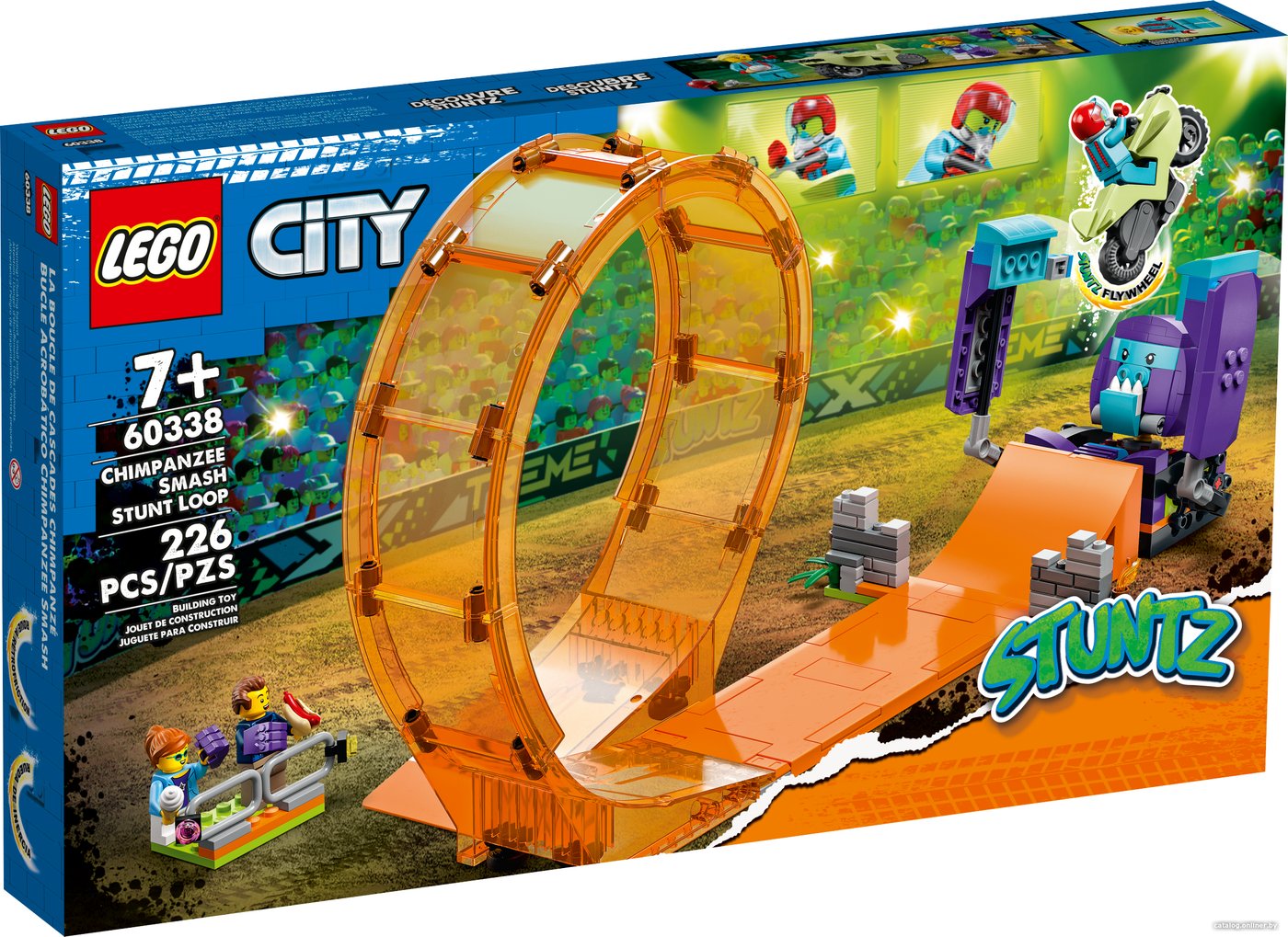 Конструктор LEGO City 60338 Трюковая петля Сокрушительный шимпанзе