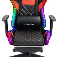 Игровое (геймерское) кресло Defender Lumos (черный/красный)