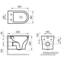 Унитаз подвесной BelBagno Kraft BB064CHR (без сиденья)