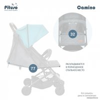 Коляска прогулочная «книга» Pituso Camino (черный/морская волна)
