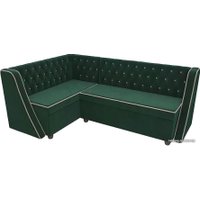 Угловой диван Лига диванов Лофт 104588 (левый, зеленый)