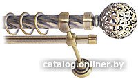 

Карниз для штор Lm Decor Ажур 095 2р витой 25/16мм (антик, 3.2м)