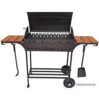 Мангал для дачи Progrill Чикаго вуд XL на колесах (5 мм)