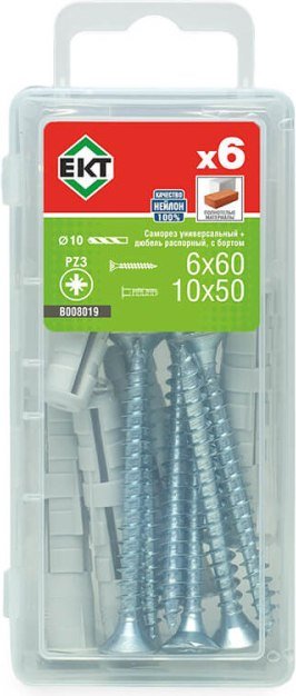 

Дюбель распорный ЕКТ B008019 (6 шт)