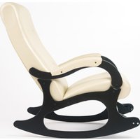 Кресло-качалка Mio Tesoro Бастион-32 (кожзам бежевый/черный)