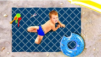 Полотенце Сирень Якоря 4999124 (синий)