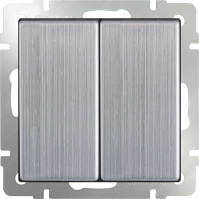 

Выключатель проходной Werkel WL02-SW-2G-2W (глянцевый никель)