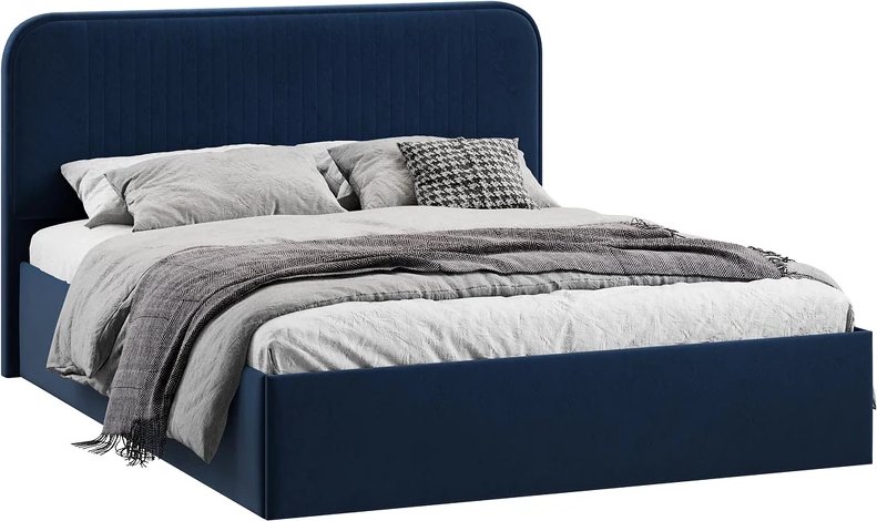 

Кровать Трия Тиффани Тип 1 c ПМ 140x200 (микровелюр Wellmart Blue)