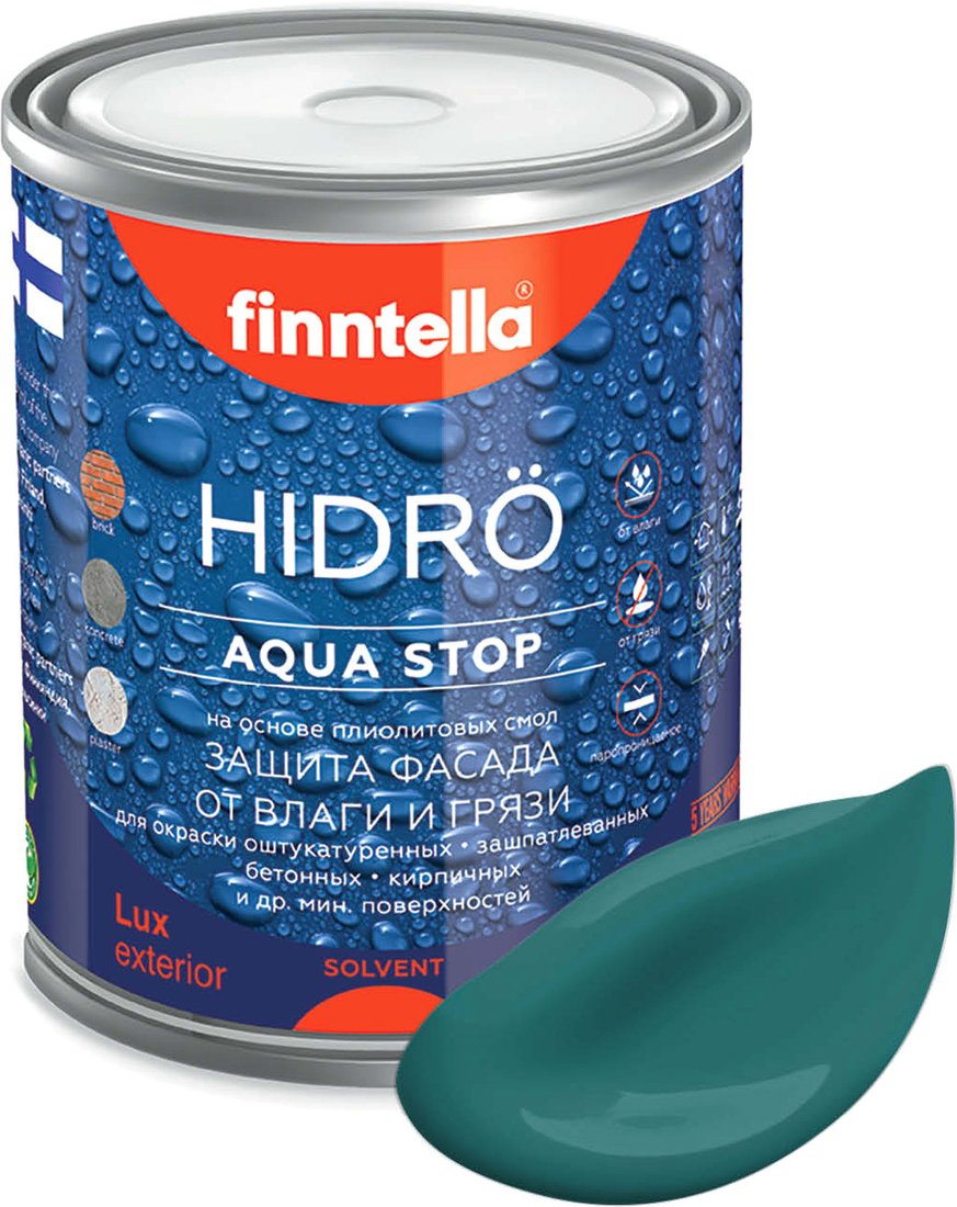

Краска Finntella Hidro Malakiitti F-14-1-1-FL035 0.9 л (темно-бирюзовый)