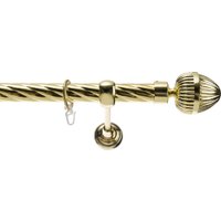 Карниз для штор Sundays Home Шайн Одеон 25мм однорядный (золото, 2.4м)