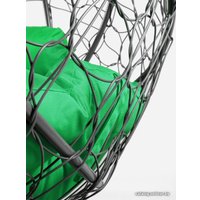 Подвесной диван M-Group Лежебока 11180304 (с серым ротангом/зеленая подушка)