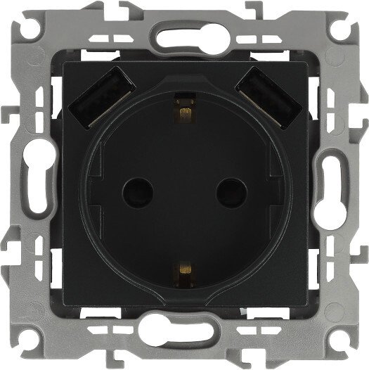 

Розетка USB ЭРА Elegance 14-4109-05 Б0047871 (антрацит)