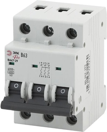 

Выключатель автоматический ЭРА Pro NO-902-203 ВА47-29 3Р Б0048793