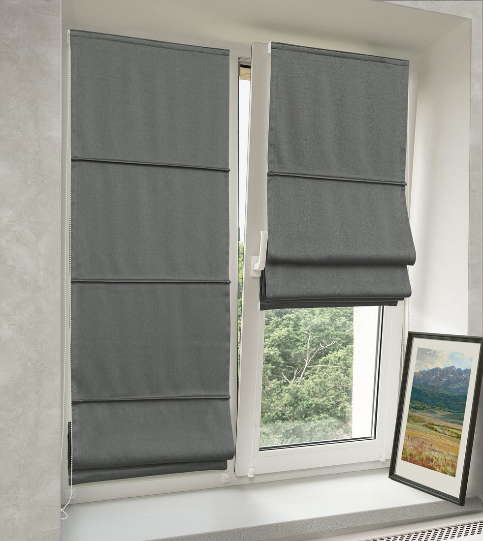 

Римская штора Delfa Мини Cunda СШД-01М 553/278 (43x160, серый)